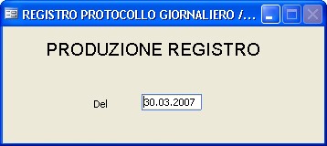 protocollo giornaliero produci registro